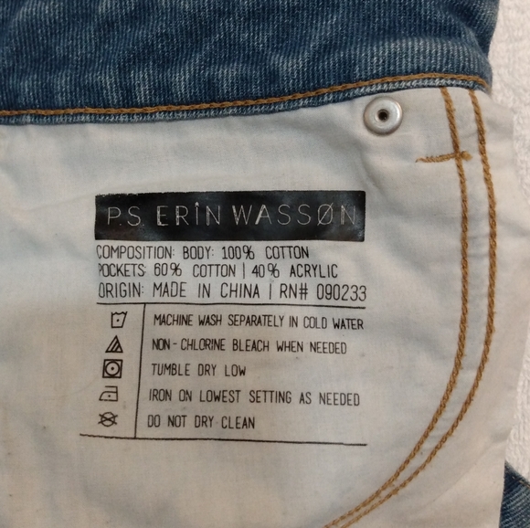 PS Erin Wasson sweater knit pockets jean  shorts - Picture 2 of 6